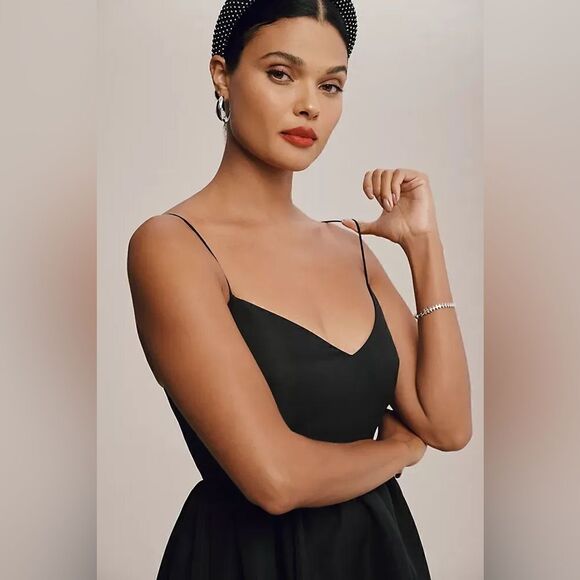 Sachin & Babi Hadley V-Neck Back-Bow Empire Gown - Picture 2 of 7